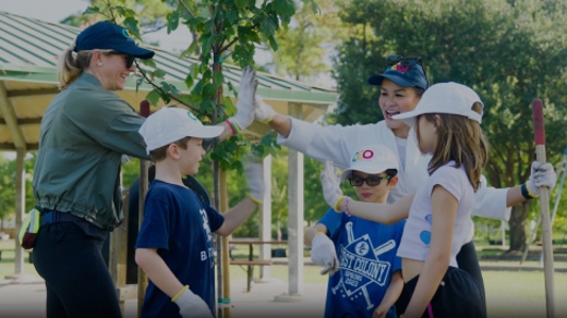 CEO Team giving children high fives